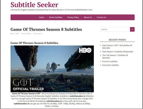 “Game of Thrones” – All episodes online in English with subtitles.